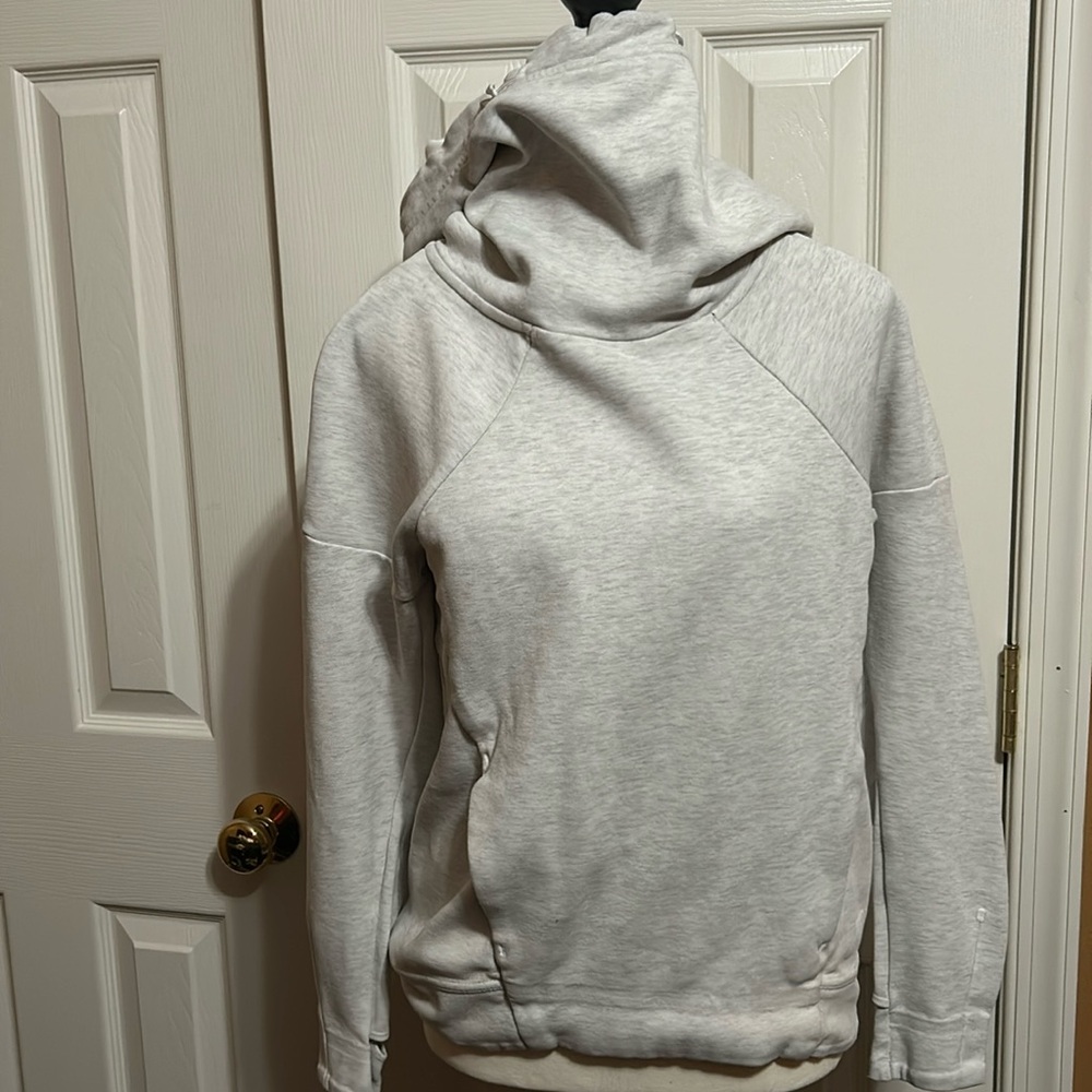 Nike Women’s Hoodie w/ Large Hood White/Very light grey color Size XS Like new - Picture 7 of 13